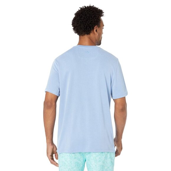Tommy Bahama Men's Big & Tall 2X Big Sky Blue Coastal Crest Crew T-Shirt 2XB - Picture 2 of 4